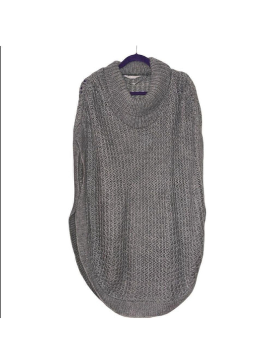 LC Lauren Conrad Sweaters - LC Lauren Conrad Heather Gray Knit Poncho Sweater - One Size - EUC